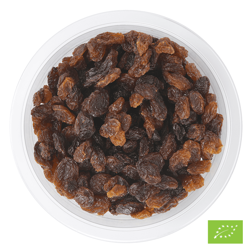Raisins secs sultanines bio* - barquette de 200g 