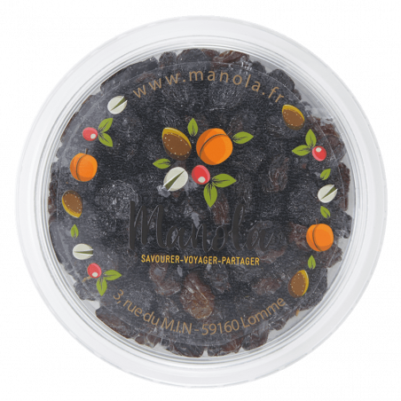 Raisins secs noir flame du Chili jumbo 12mm - barquette de 200g