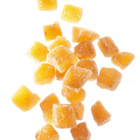 Cubes de gingembre déshydratés sucrés - Boîte traiteur 1 kg