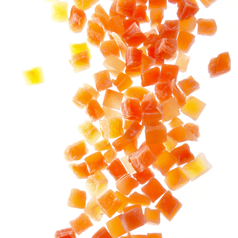 Papaye cubes déshydratés - Boîte traiteur 1 kg