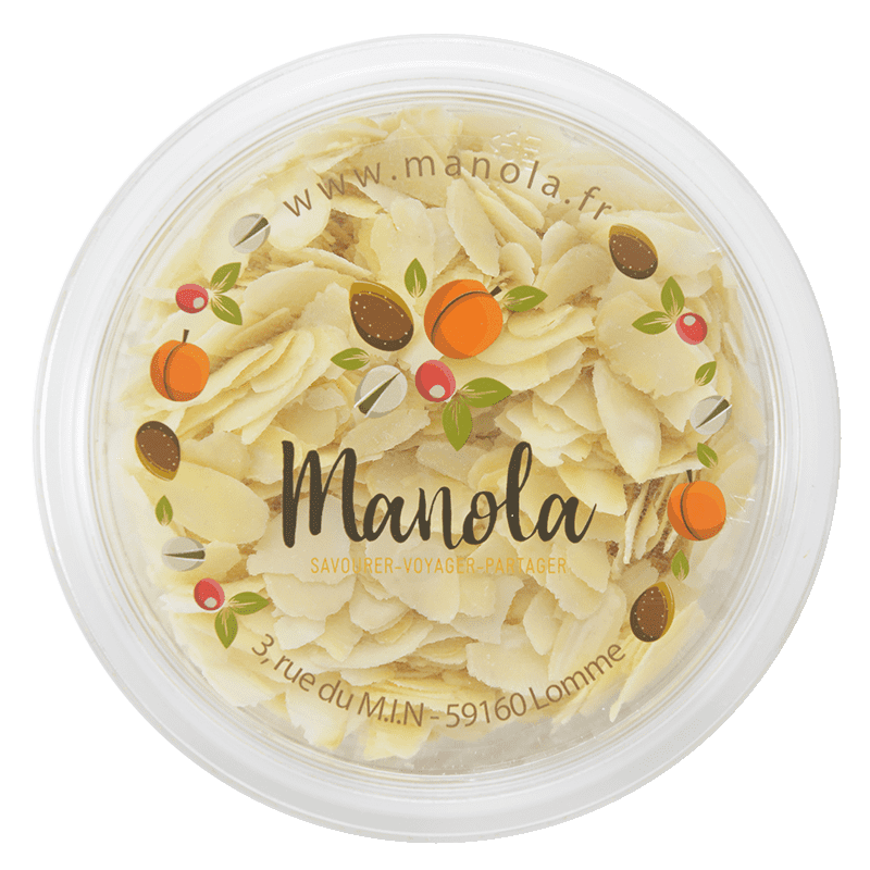 Amandes blanches effilées - barquette de 100g