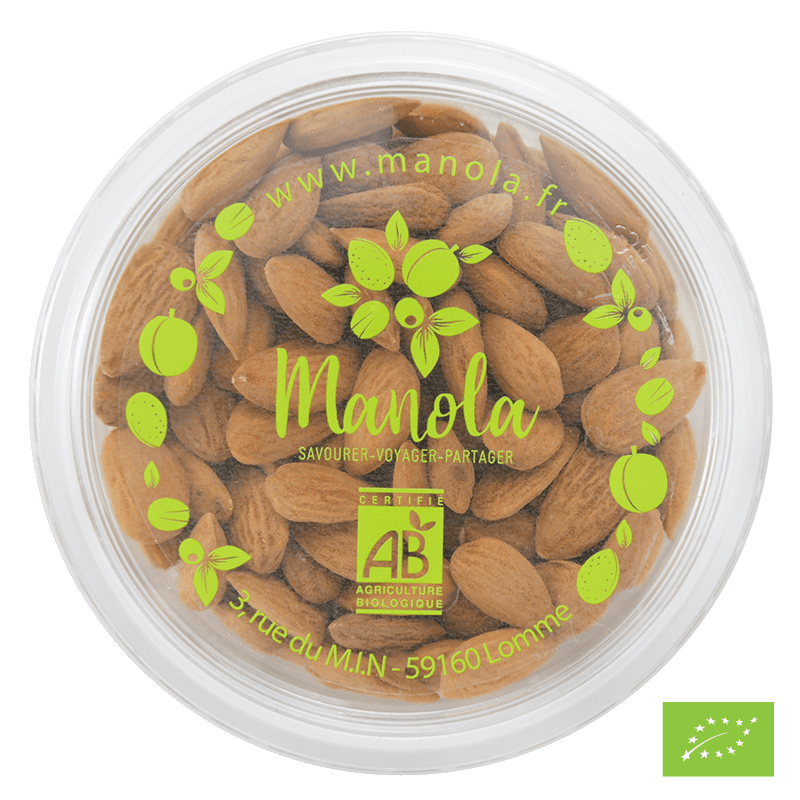 Amandes 12/14 décortiquées Bio* - barquette de 200 g