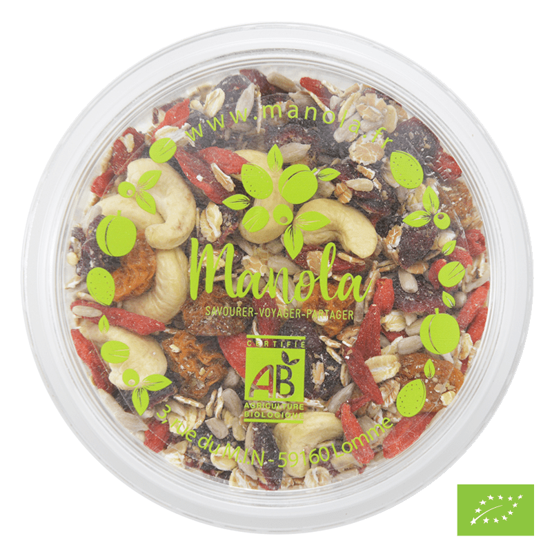 Muesli by Manola n°2 Bio* - barquette de 200 g