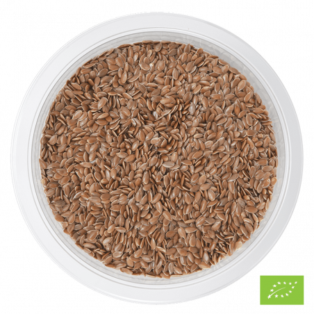 Graines de lin brun Bio* - barquette de 200g
