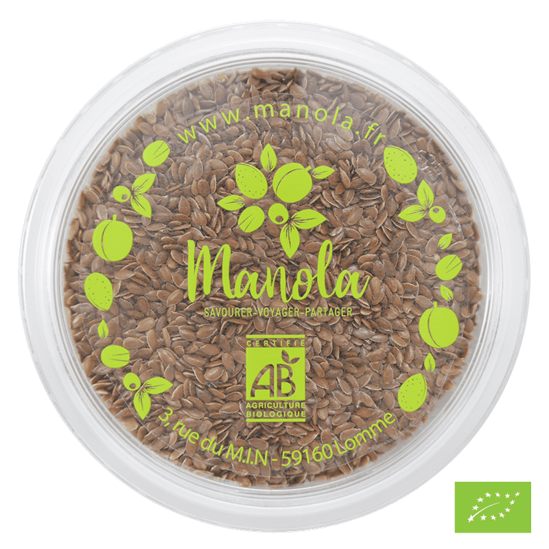 Graines de lin brun Bio* - barquette de 200g