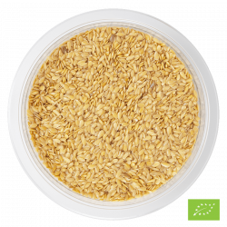 Graines de lin jaune Bio* - barquette de 200g
