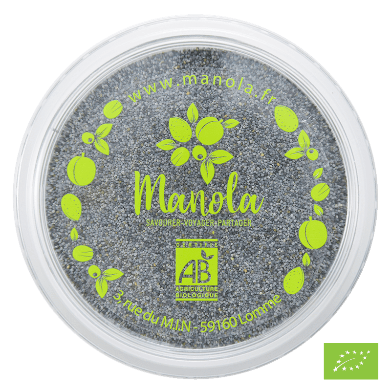 Graines de pavot bleu Bio* - barquette de 200g