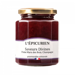 CONFITURE SAVEURS DIVINES FRAISE MARA DES BOIS ET CHAMPAGNE 320g 