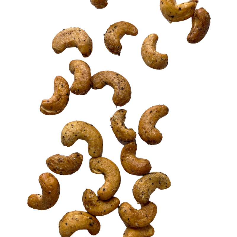 Noix de cajou torréfiées poivre - barquette de 150g