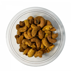 Noix de cajou torréfiées au curry et à l'oignon - barquette de 150g