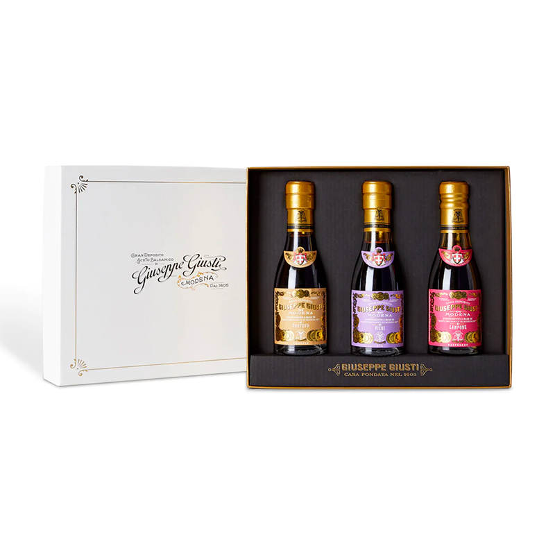 Coffret trois balsamique truffe, figue et framboise