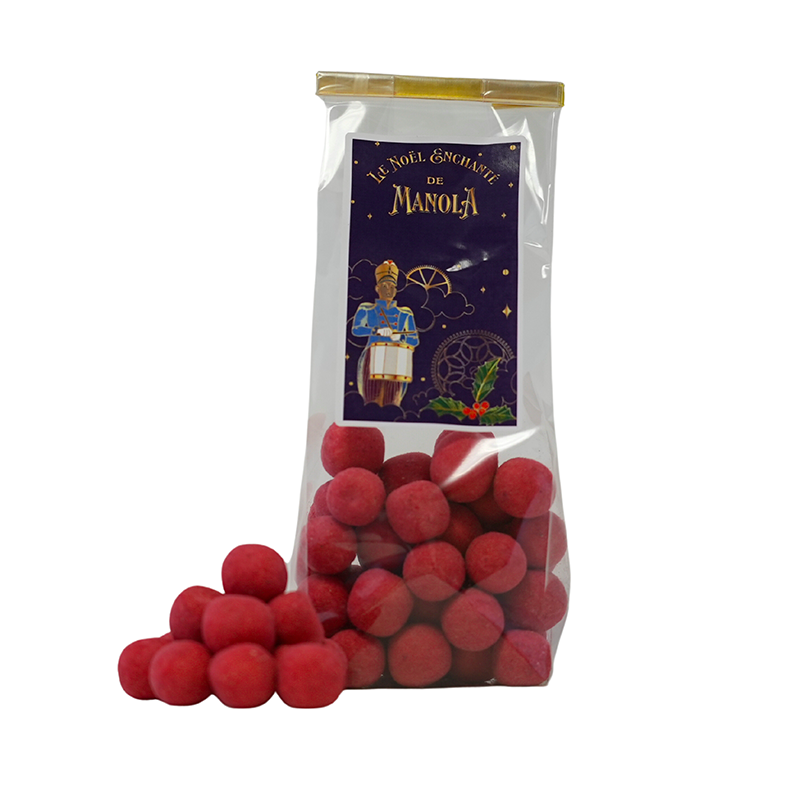 Réglisse chocolat blanc rhubarbe et framboise - sachet de 200g