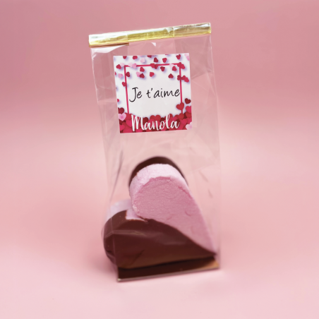 DUO COEURS GUIMAUVES TREMPES CHOCOLAT   X 100 G