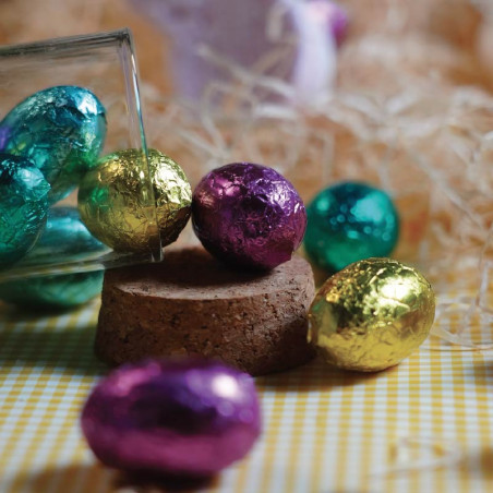Assortiment d'oeufs en chocolat - sachet pâques...