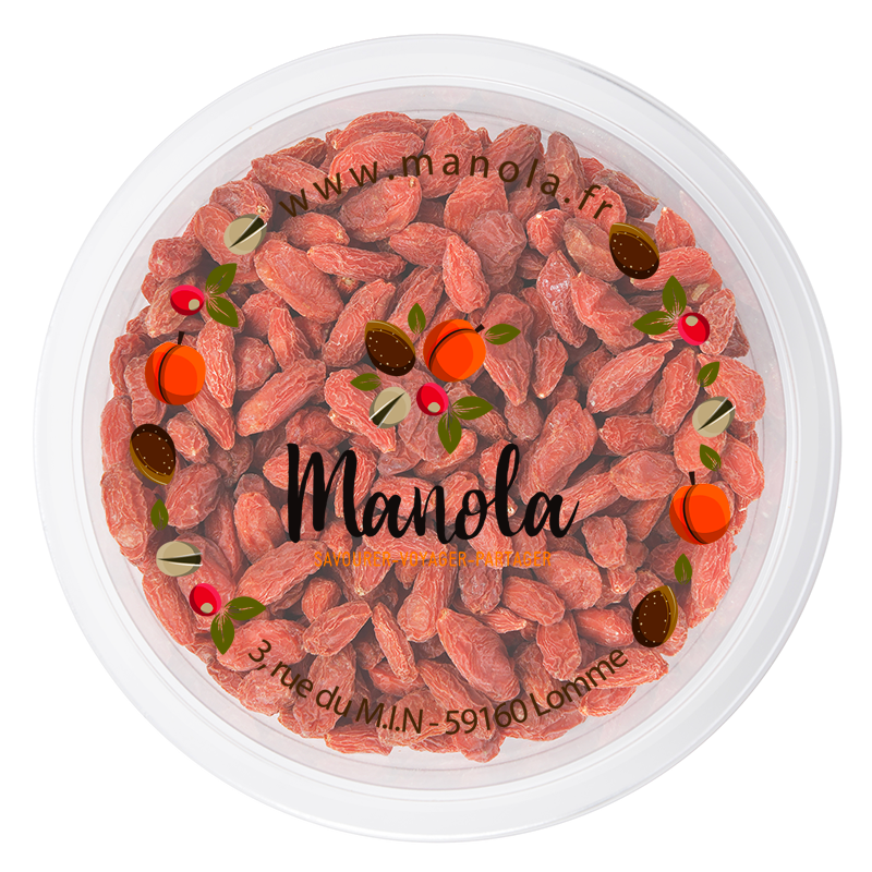 Baies de goji déshydratées - barquette de 150 g