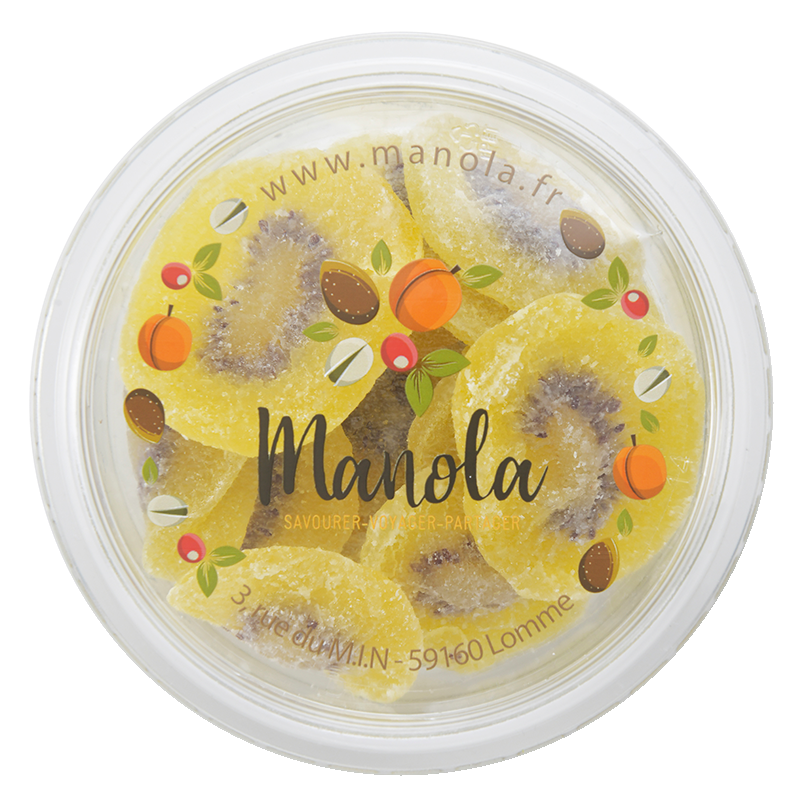 Kiwi déshydraté en tranche - barquette de 170 g