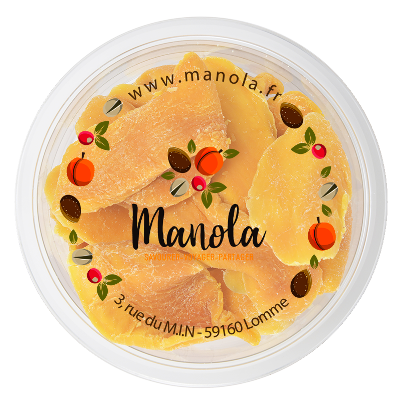 Lamelles de mangue au jus de mangue - barquette de 200 g