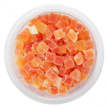 Papaye cubes déshydratés - barquette de 200 g
