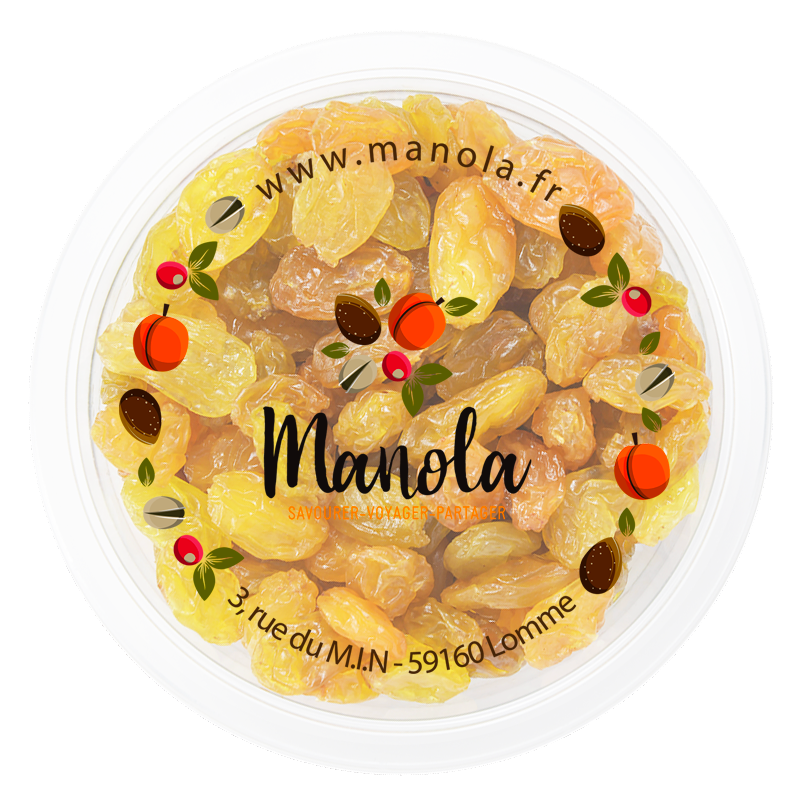 Raisins secs golden choice d'Afrique du Sud - barquette de 200 g