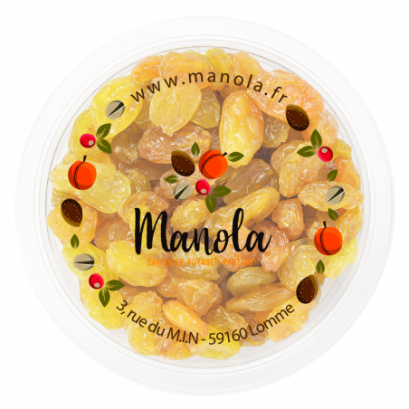 Raisins secs golden choice d'Afrique du Sud - barquette de 200 g