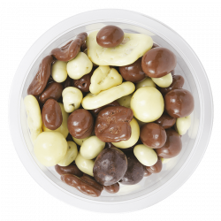 "chocomix" mélange noix et fruits secs chocolatés - barquette 200 g