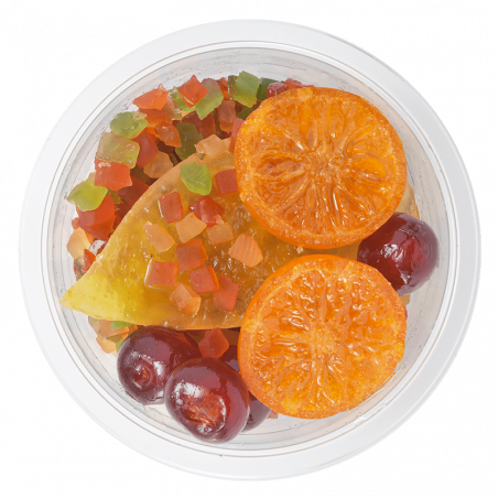 Mélange de fruits confits - barquette de 200g