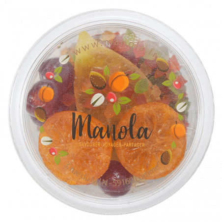 Mélange de fruits confits - barquette de 200g