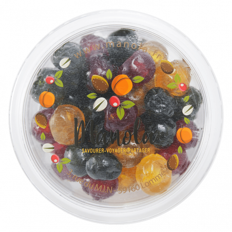 Cerises bigarreaux tricolores confites - barquette de 200 g