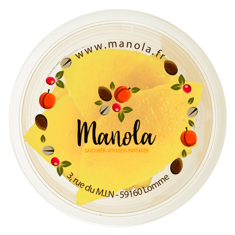 Quartier d'écorce de citron confit - barquette de 200 g