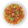 Cubes de fruits confits tricolores - barquette de 200g