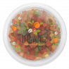 Cubes de fruits confits tricolores - barquette de 200g