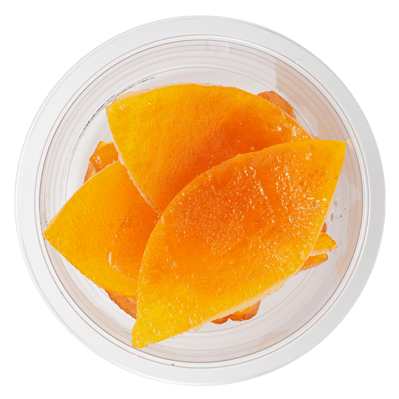 Quartiers d'écorce d'orange confits - barquette de 200g