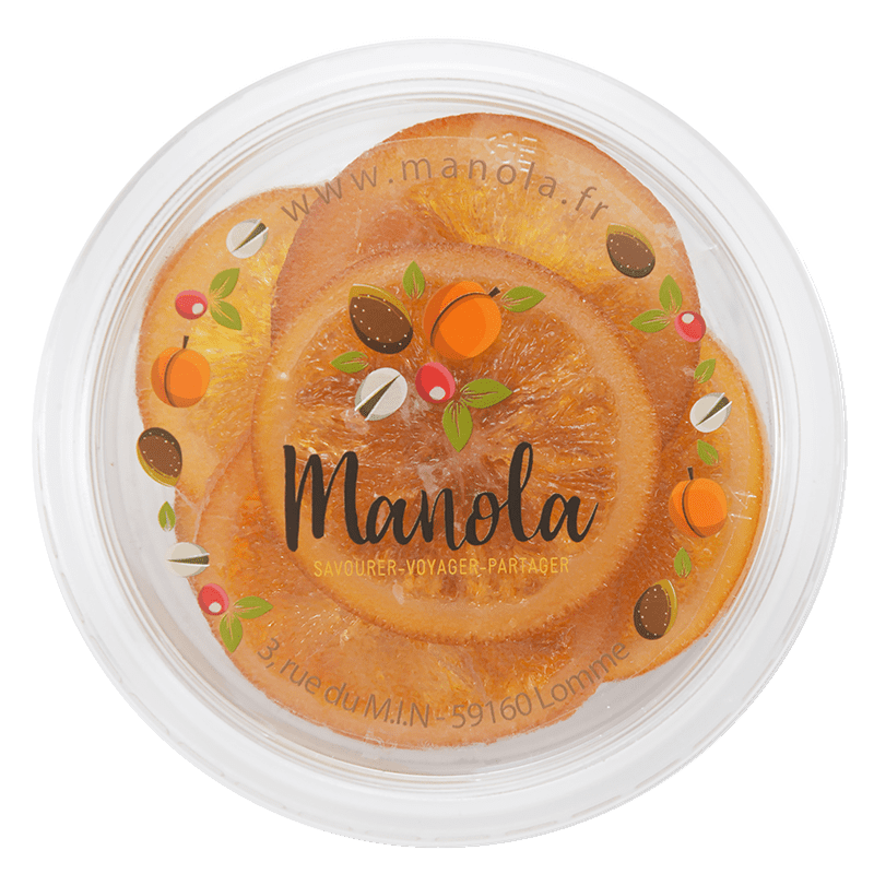 Tranche d'orange confite - barquette de 200 g