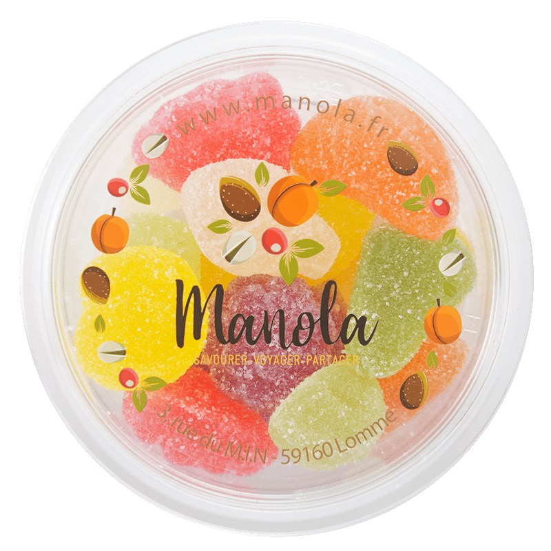 Fruits doux (gommes aromatisées aux fruits) - barquette de 250 g