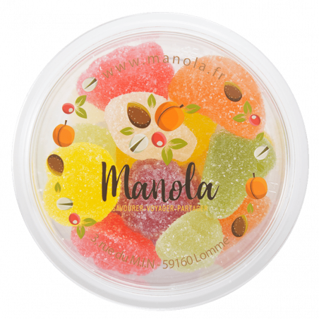Fruits doux (gommes aromatisées aux fruits) - barquette de 250 g