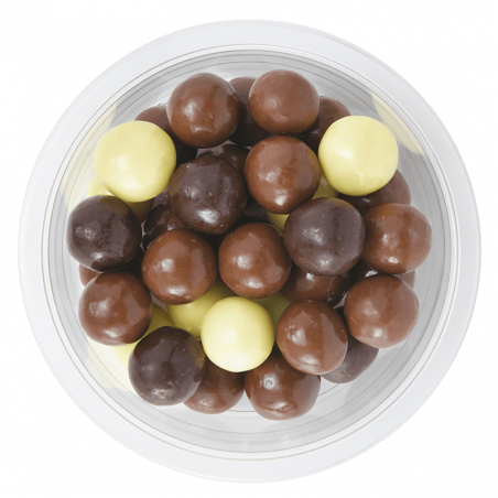 Noisettes chocolatées mix - barquette de 200g
