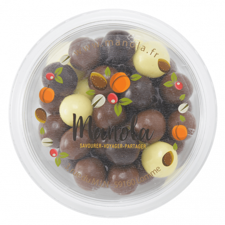 Noisettes chocolatées mix - barquette de 200g