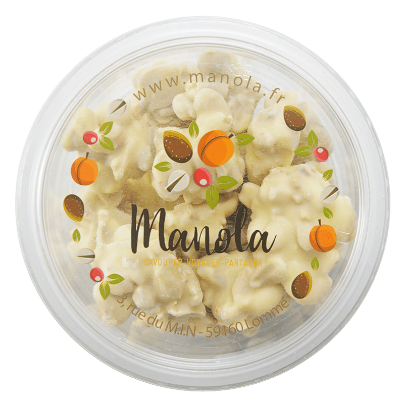 "Rocher" Arachides enrobées chocolat blanc - barquette de 180 g