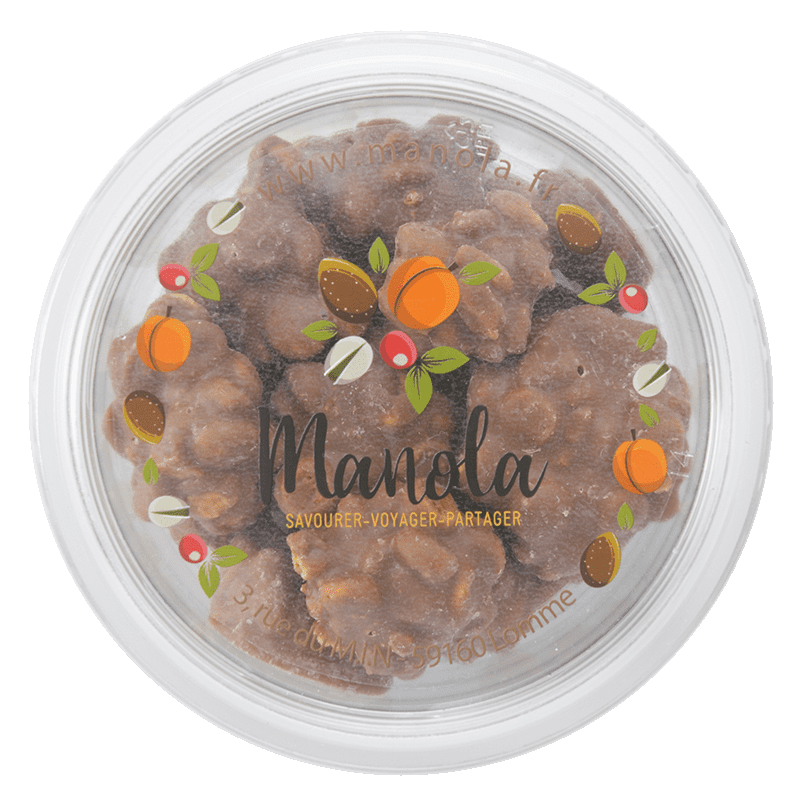 "Rocher" Cookies et fudges enrobés chocolat au lait - barquette 180 g