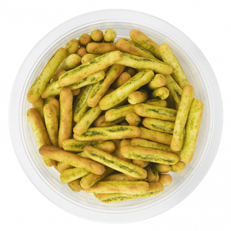 Crunchy sticks "biscuits saveur ail et basilic" - barquette de 75 g