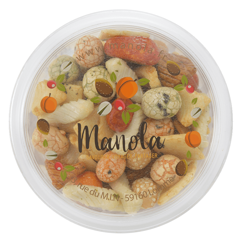 Mix paradiso "mélange crackers et arachides enrobés" - barquette 110g