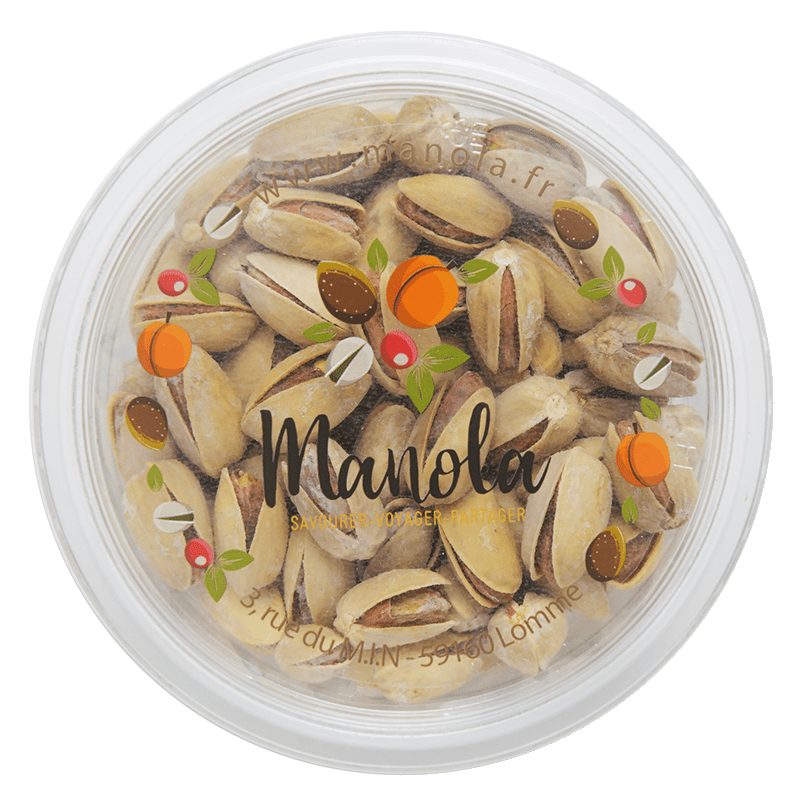 Pistaches coques grillées salées - barquette de 150 g